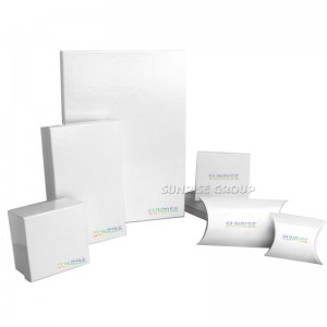 Cutie cadou de ambalare albă pură de lux, cu logo personalizat